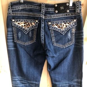 Miss Me Jeans Cheetah Studded Size 30🐆